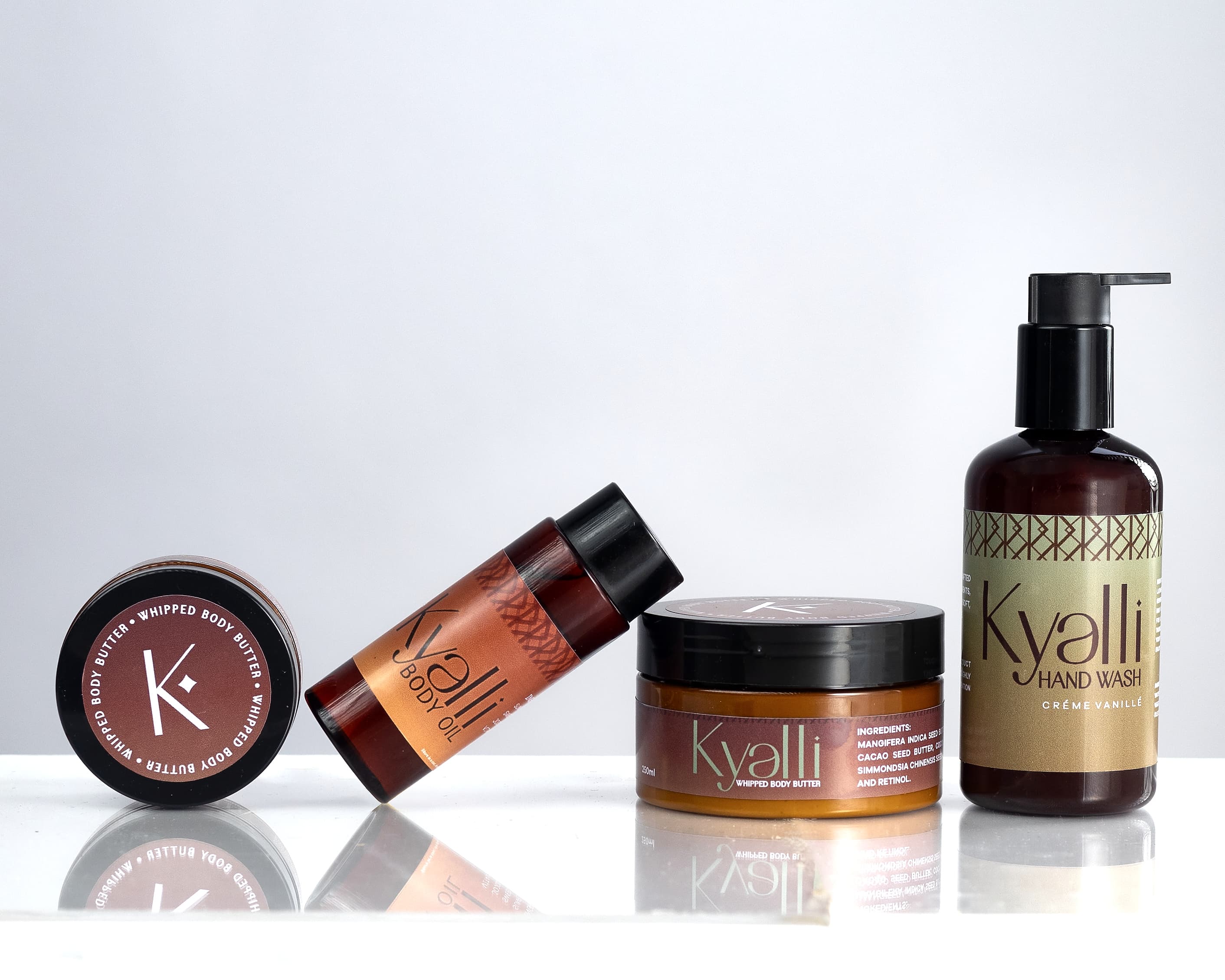 The Kyalli collection: whipped body butter, body oil and hand wash